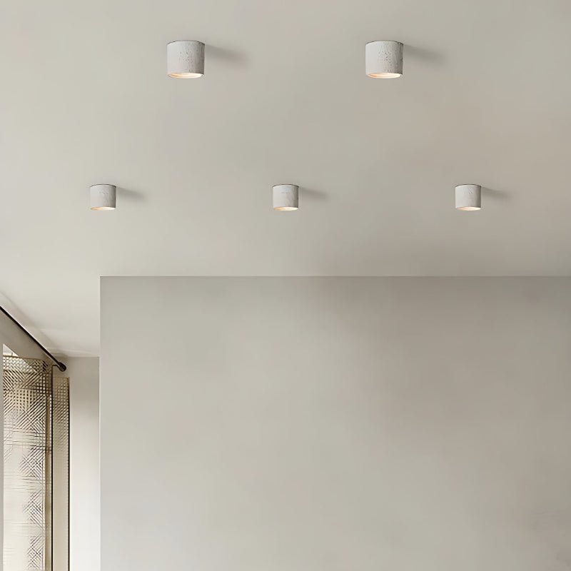 Traditionelle Wabi-Sabi-Deckenlampe im Zylinder-Stil