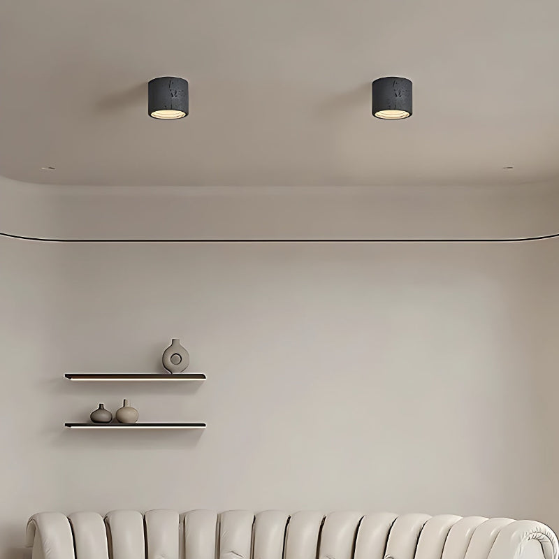 Traditionelle Wabi-Sabi-Deckenlampe im Zylinder-Stil