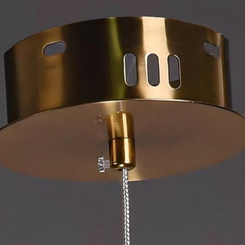 Scandinavian Star Amber Cylinder Pendant Light