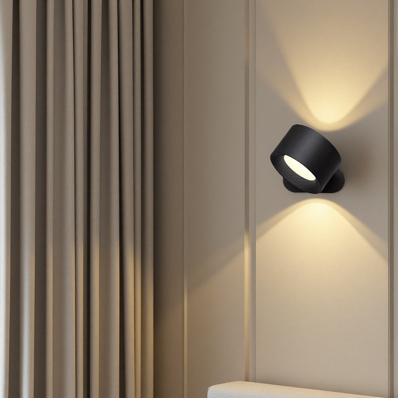 Drehbare industrielle Wandlampe mit USB-Ladefunktion