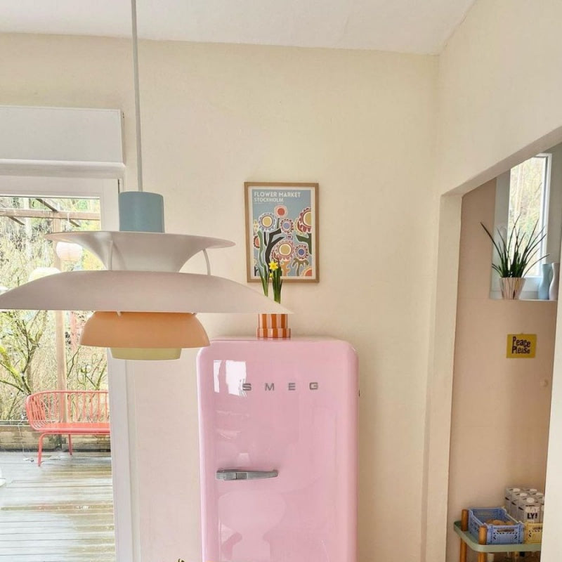 Danish Metal Pendant Light - Classic Multilayer Shade Lamp for Bedroom