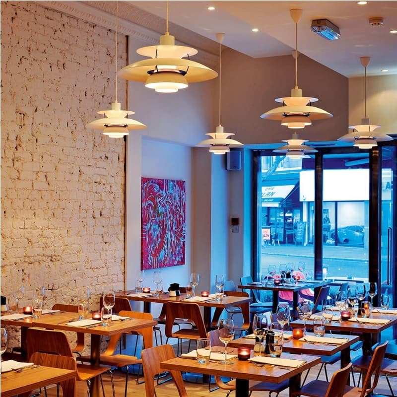 Danish Metal Pendant Light - Classic Multilayer Shade Lamp for Bedroom