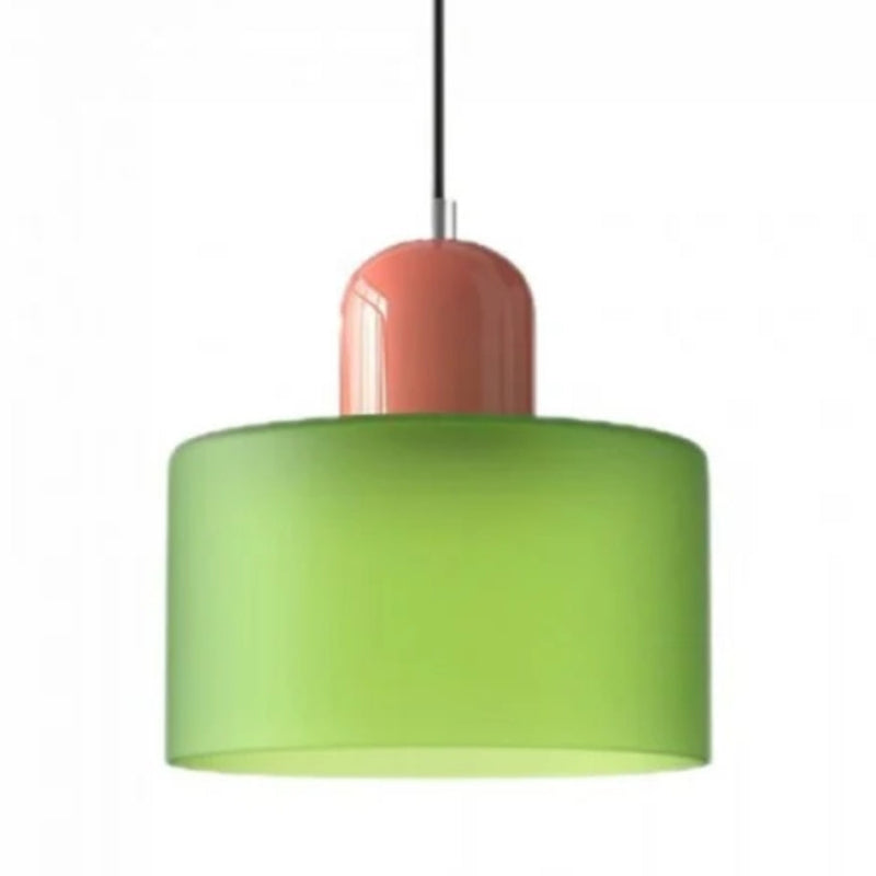 Morandi Style Glass Cylinder Pendant Light