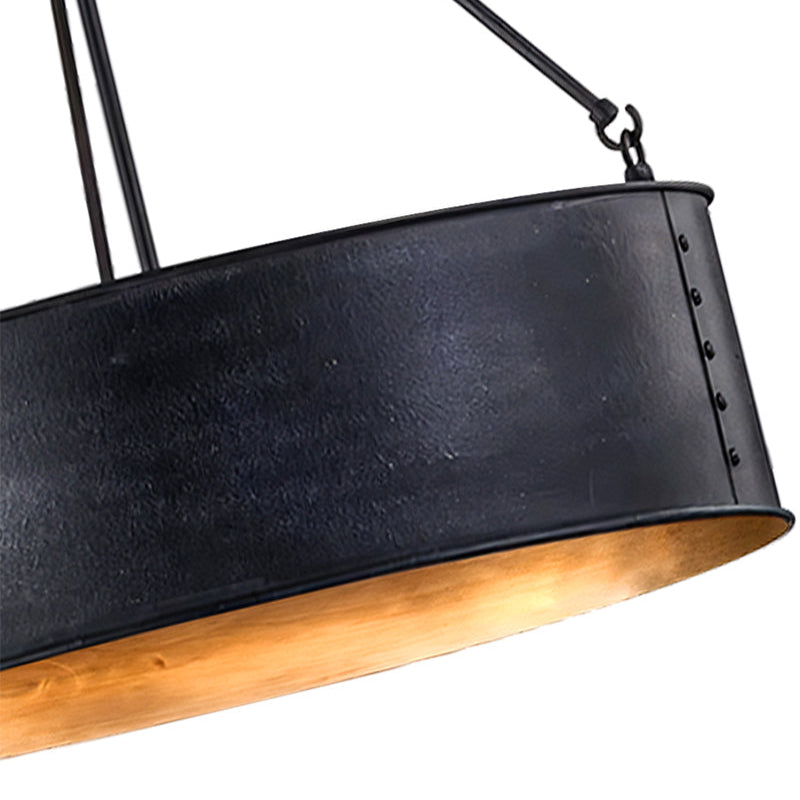 Industrial Cage Drum Pendant Light For Dinning Room