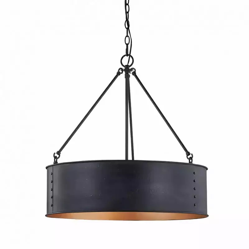 Industrial Cage Drum Pendant Light For Dinning Room