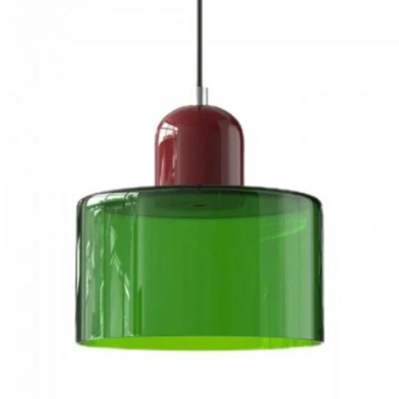Morandi Style Glass Cylinder Pendant Light