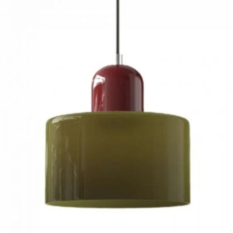 Morandi Style Glass Cylinder Pendant Light