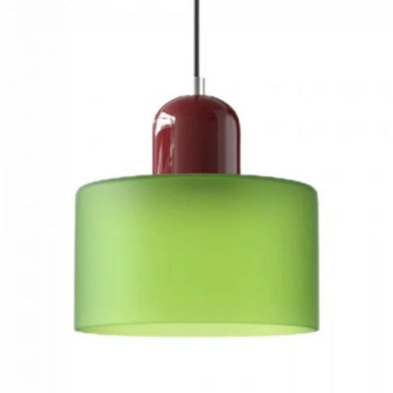 Morandi Style Glass Cylinder Pendant Light