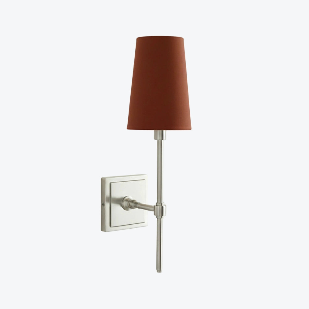 Derlina White Linen Shades Wall Lamp – Retro Metal Multi-Head Lighting Fixture