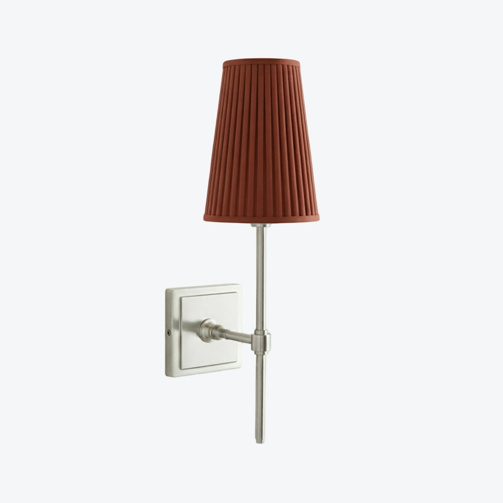 Derlina White Linen Shades Wall Lamp – Retro Metal Multi-Head Lighting Fixture