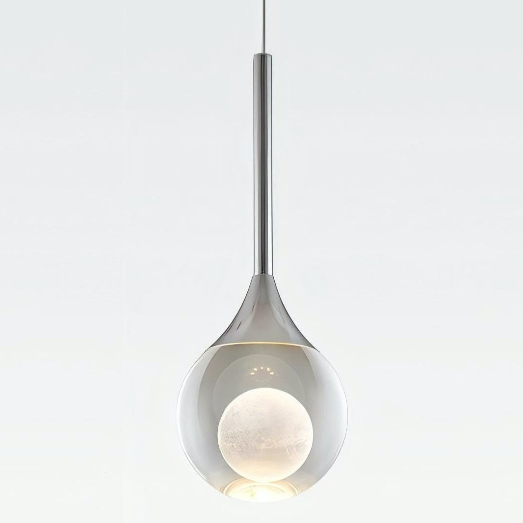 Moon Art Design Water Drop Clear Pendant Light