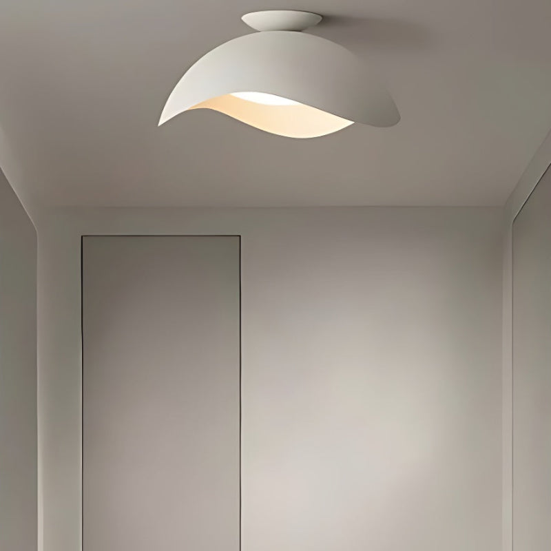 Minimalist Wavy Metal Ceiling Light