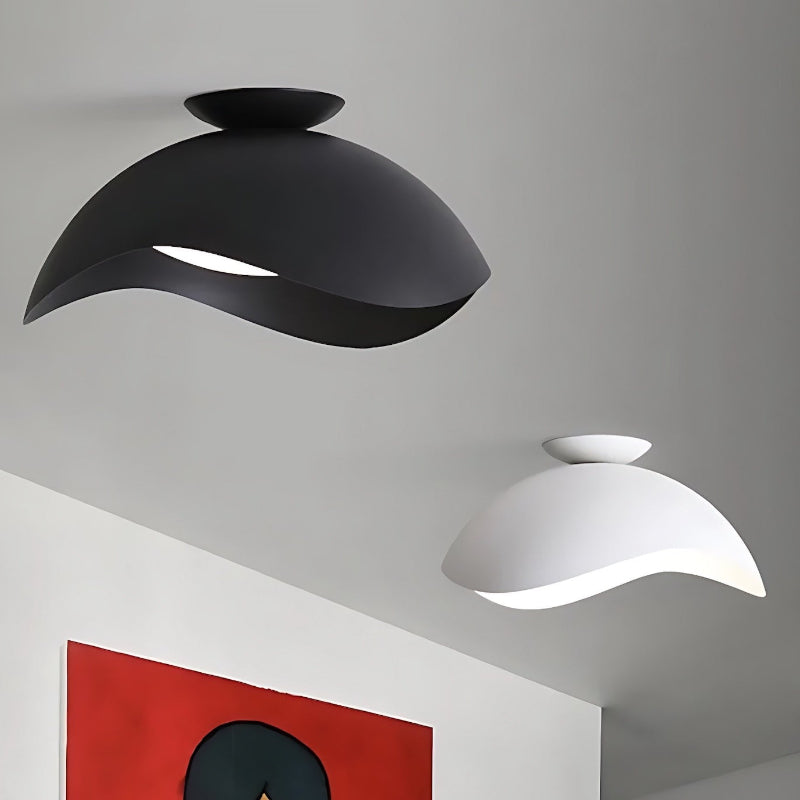 Minimalist Wavy Metal Ceiling Light