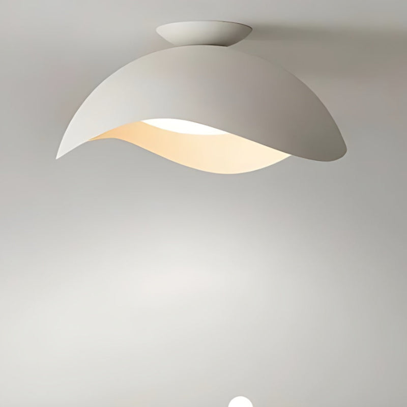 Minimalist Wavy Metal Ceiling Light