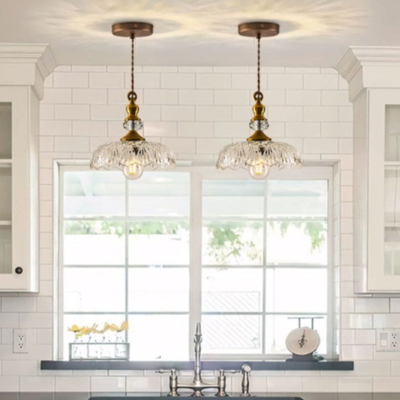 Brass Flower Retro Classic Pendant Light