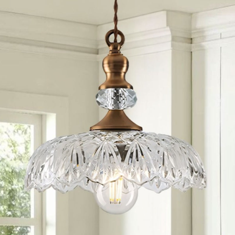 Brass Flower Retro Classic Pendant Light