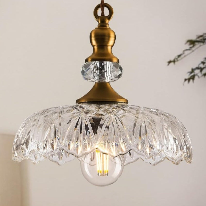 Brass Flower Retro Classic Pendant Light
