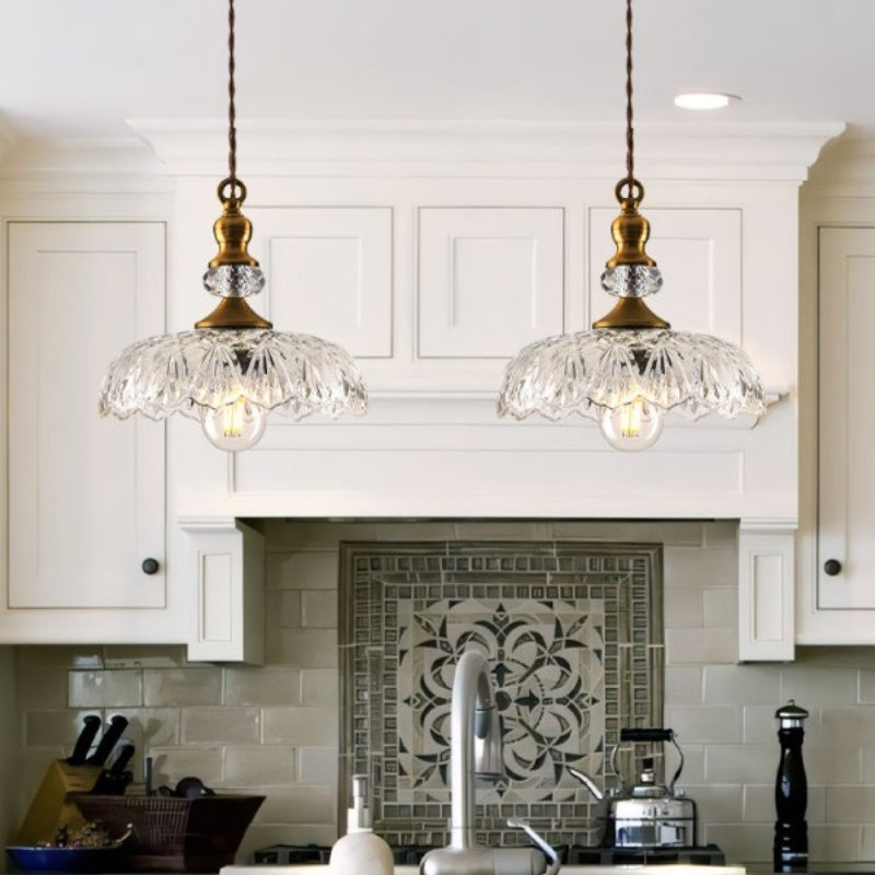 Brass Flower Retro Classic Pendant Light