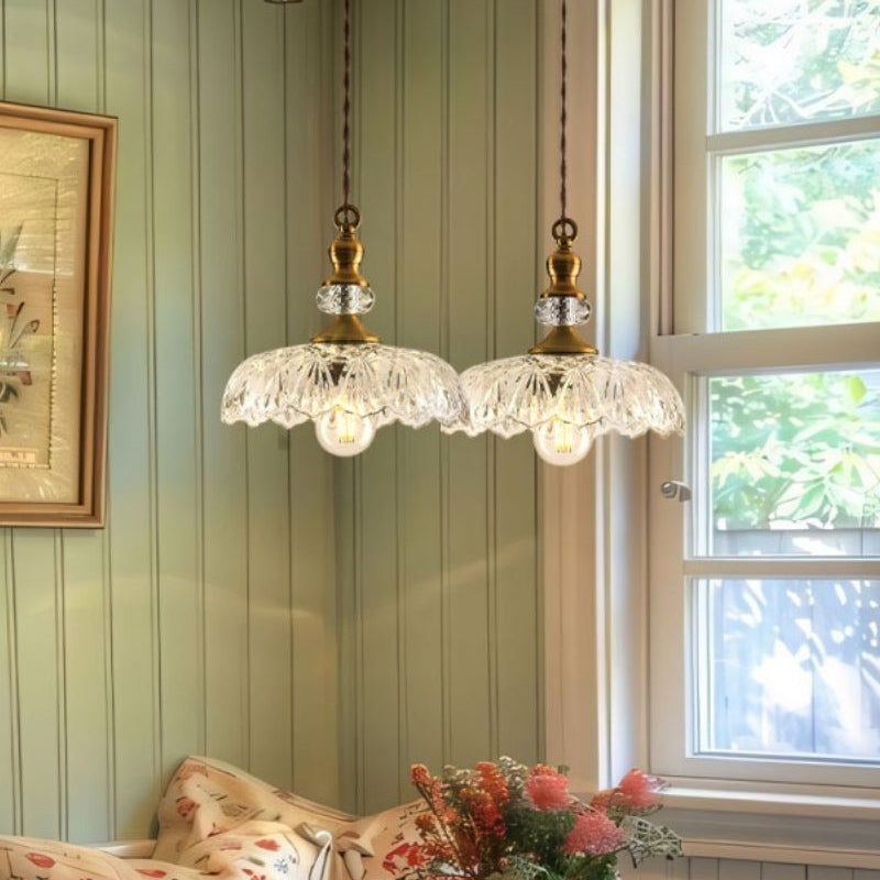 Brass Flower Retro Classic Pendant Light