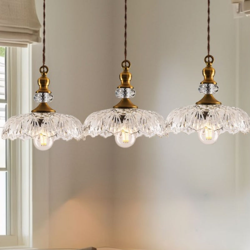 Brass Flower Retro Classic Pendant Light