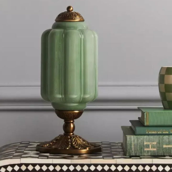Vintage Milk Glass Led Eloise Table Lamp