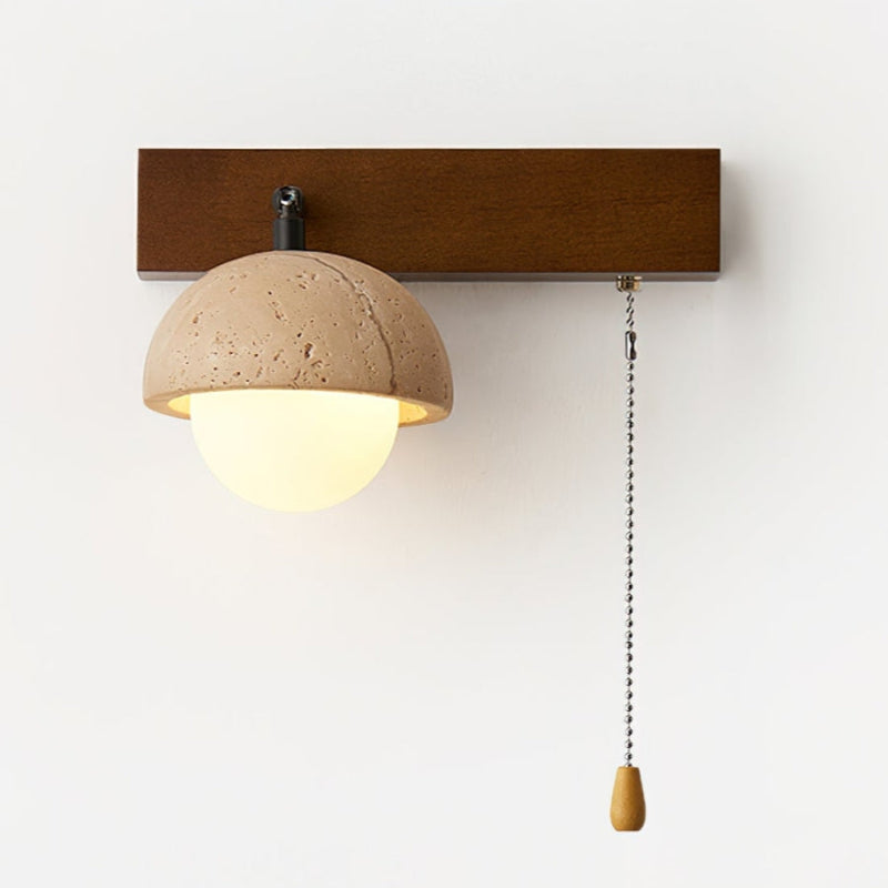 Creative Nut Travertin Glaskugel Wandleuchte