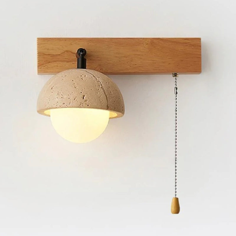Creative Nut Travertin Glaskugel Wandleuchte