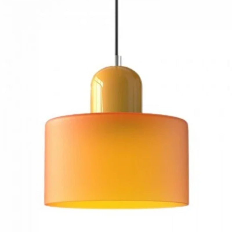 Morandi Style Glass Cylinder Pendant Light
