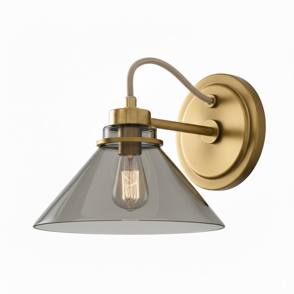 Aurenza Metal Wall Sconce - Farmhouse Tapered Design Wall Light