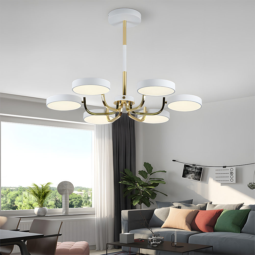Disc Branch Iron Ceiling Lamp - Nordic Creative Light for Living Room