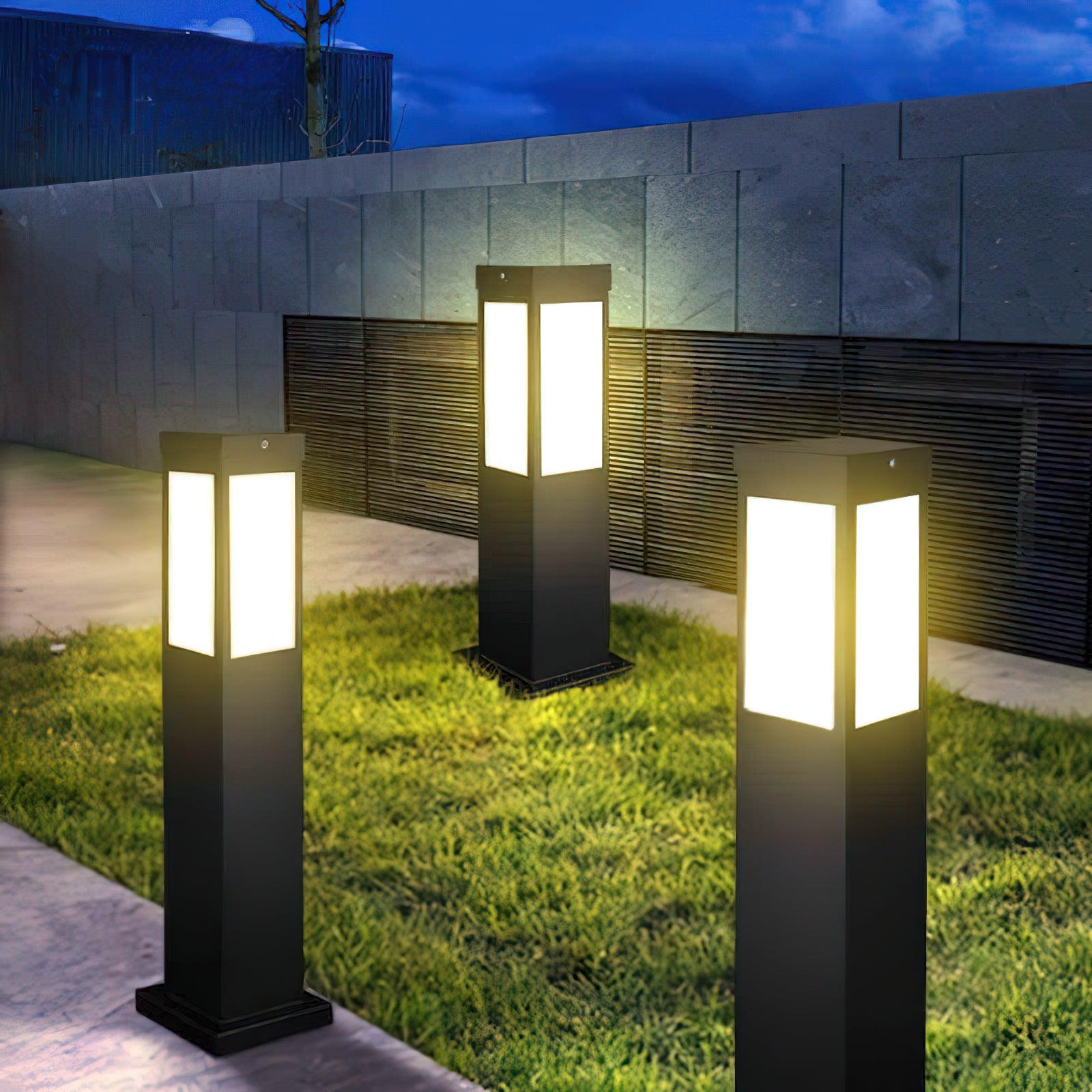 Moderne Pollerleuchte - Solar-Außenlampe aus Aluminiumdruckguss