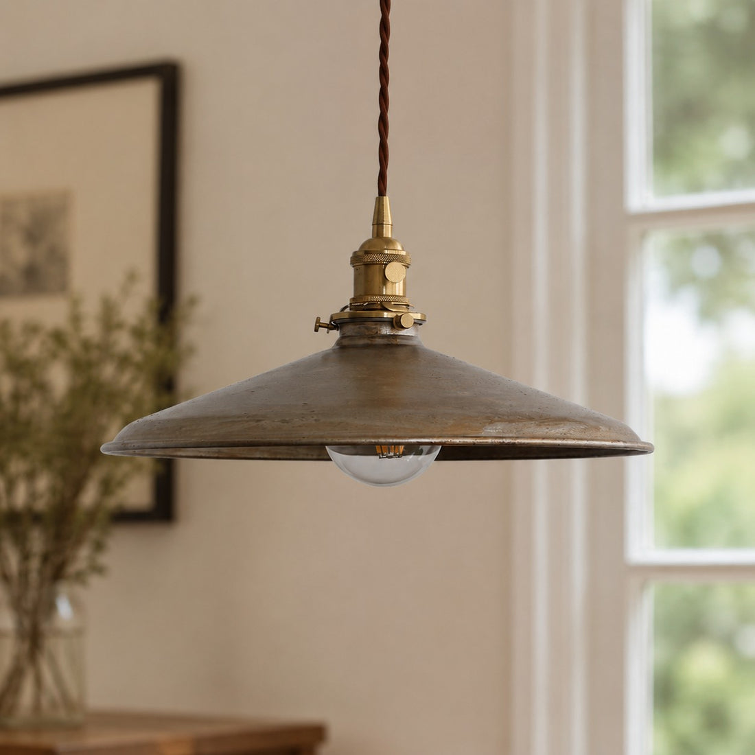 Japanese Retro Metal Pendant Light