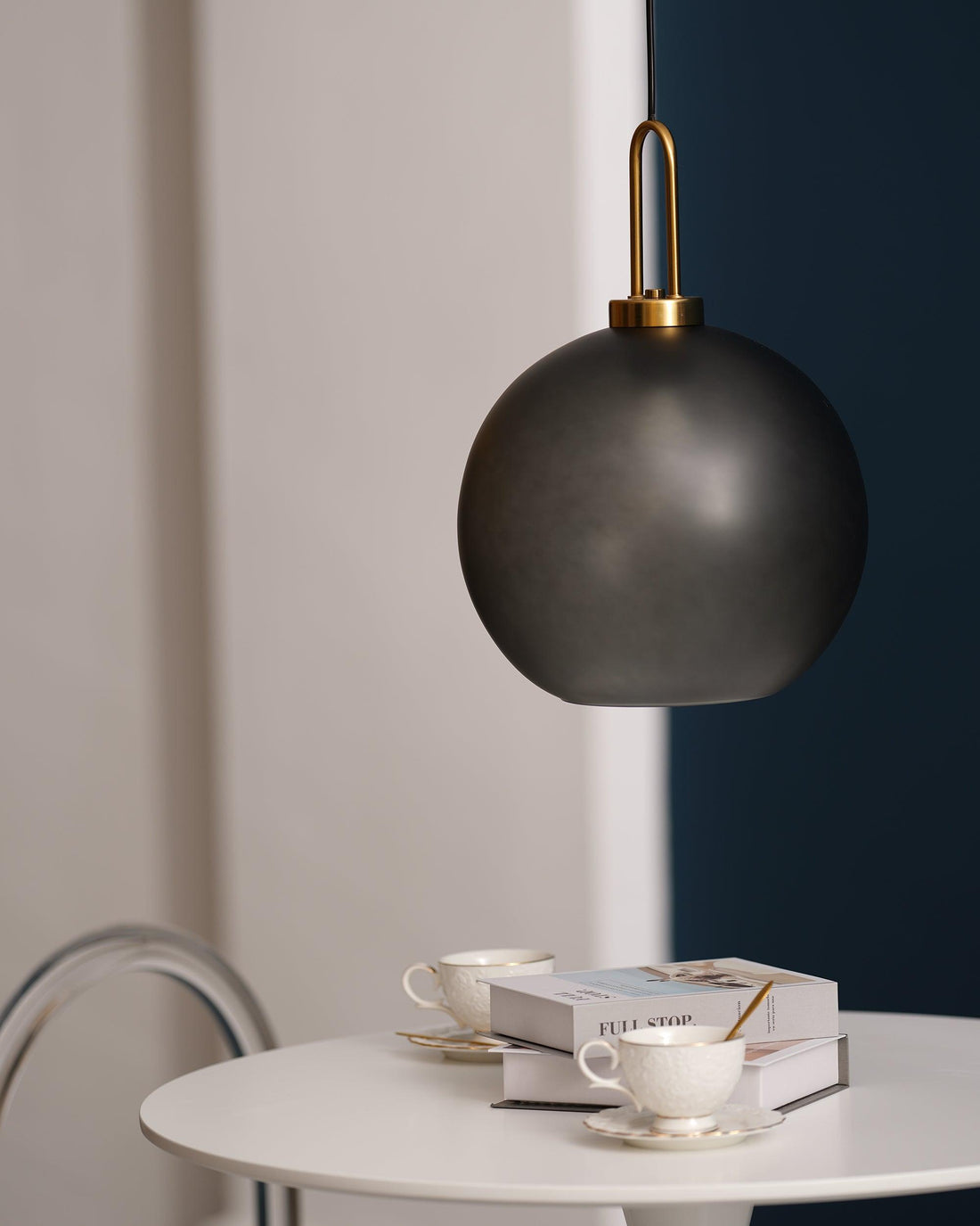 Kupferbeschichtete Glas-Plug-in-Hängeleuchte mit Kabel