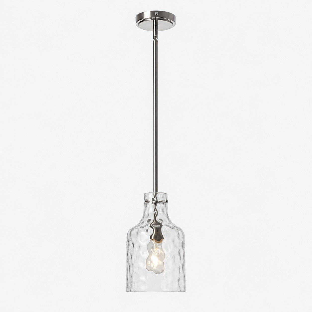 Vintage-Pendelleuchte aus Glas mit verstellbarer Höhe - Metallleuchte für Essbereich und Kücheninseln