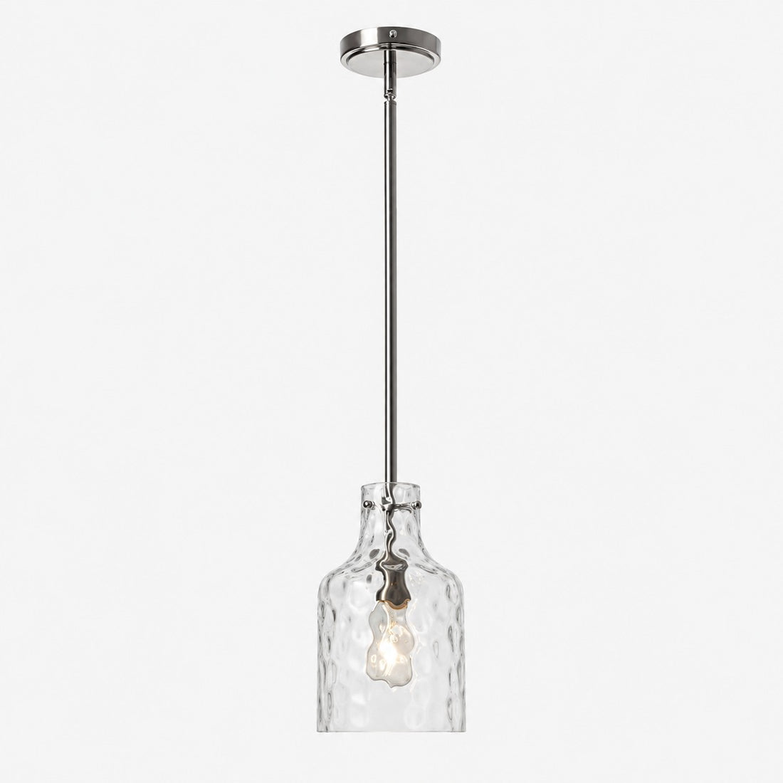 Vintage-Pendelleuchte aus Glas mit verstellbarer Höhe - Metallleuchte für Essbereich und Kücheninseln
