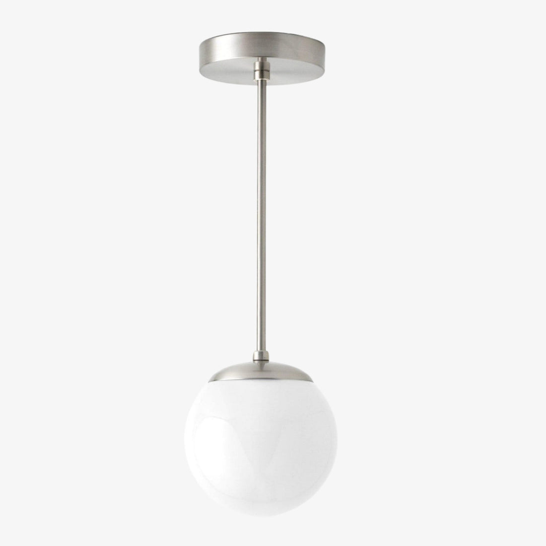Glorica Glas Weiße Kugel Pendelleuchte - Mid Century Modern Glas Hängeleuchte