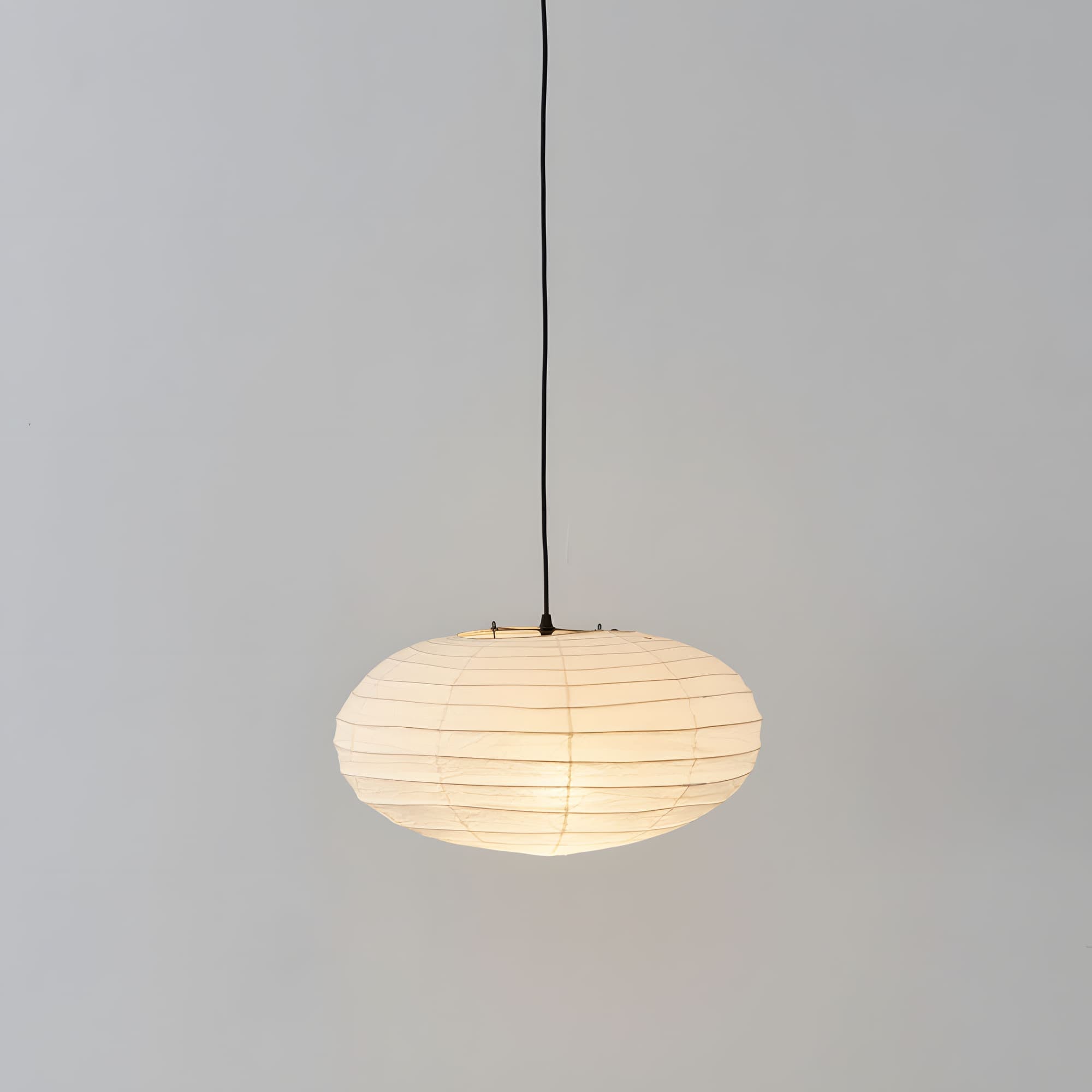 Washi Paper Pendant Lamp - Minimalist Japanese Light for Bedroom Decor