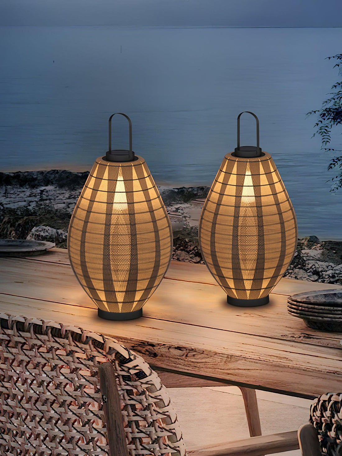 Mesh Beacon Outdoor Lamp - Waterproof Teardrop Stainless Steel Light