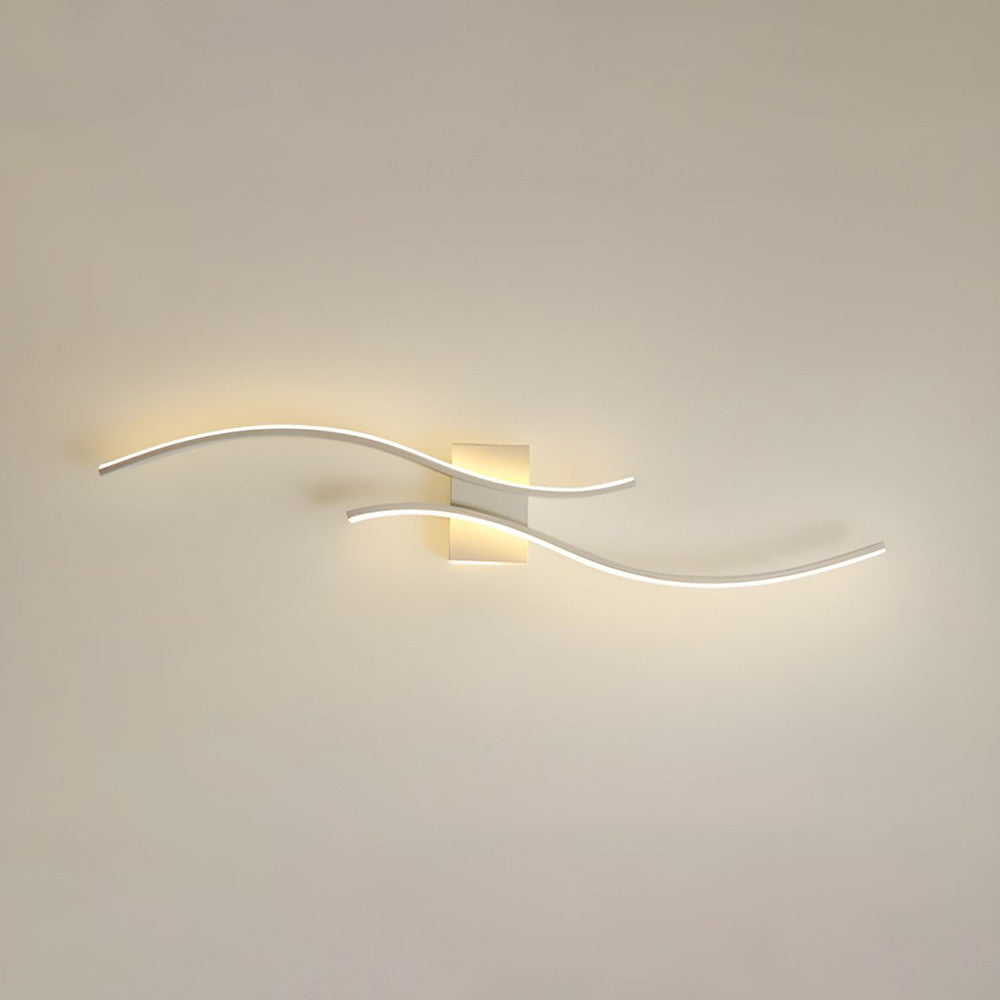 Curve LED Wall Light - Modern Acrylic Dimmable Design for Living Room