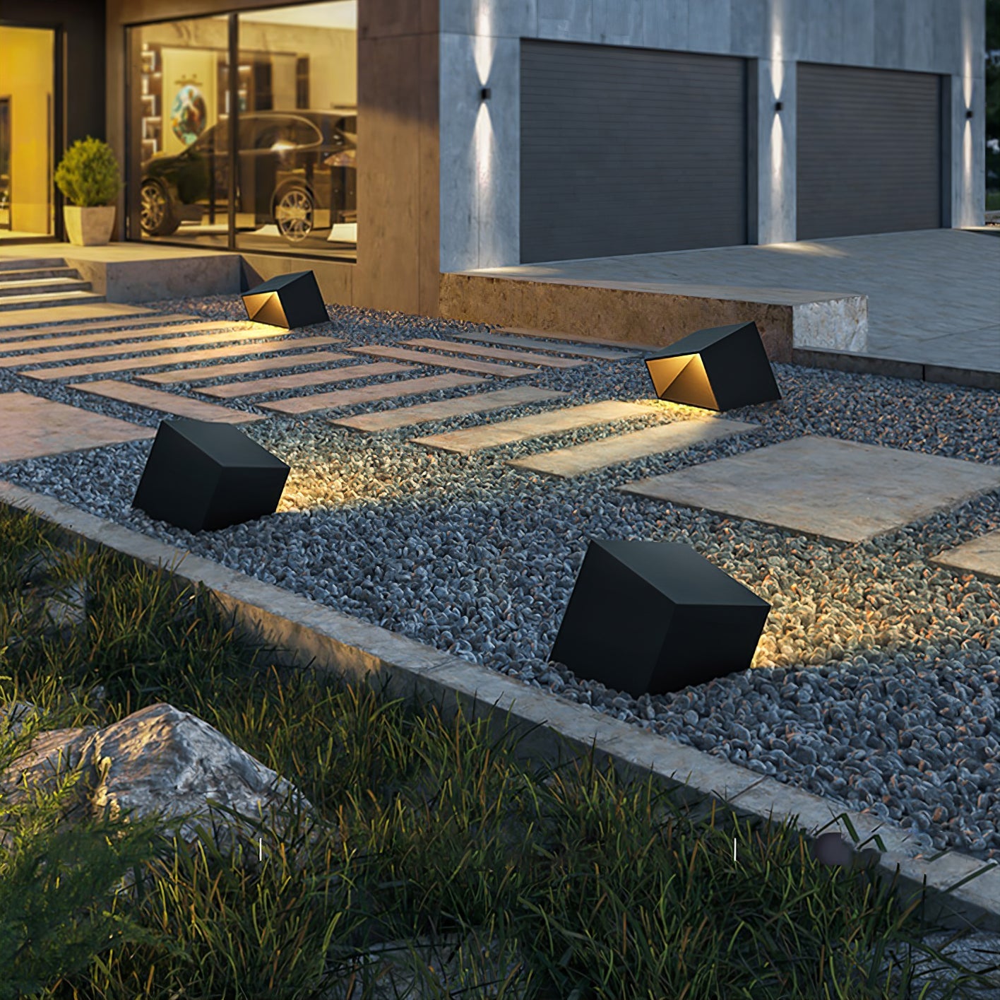 Cube Outdoor LED Lampe - Moderne wetterfeste Leuchte für Garten &amp; Terrasse