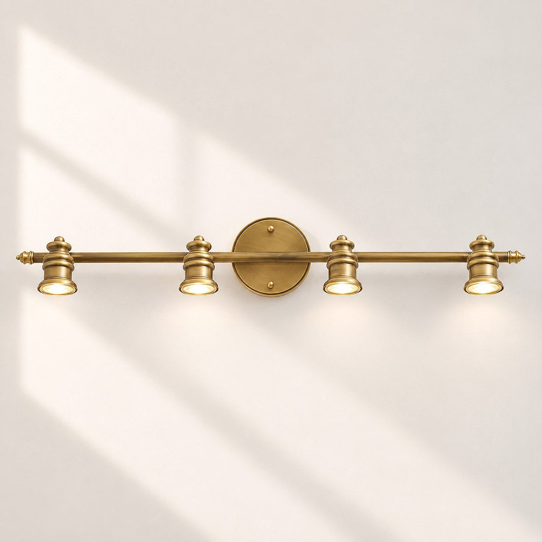 Aurelia Brushed Brass Adjustable Vanity Wall Light