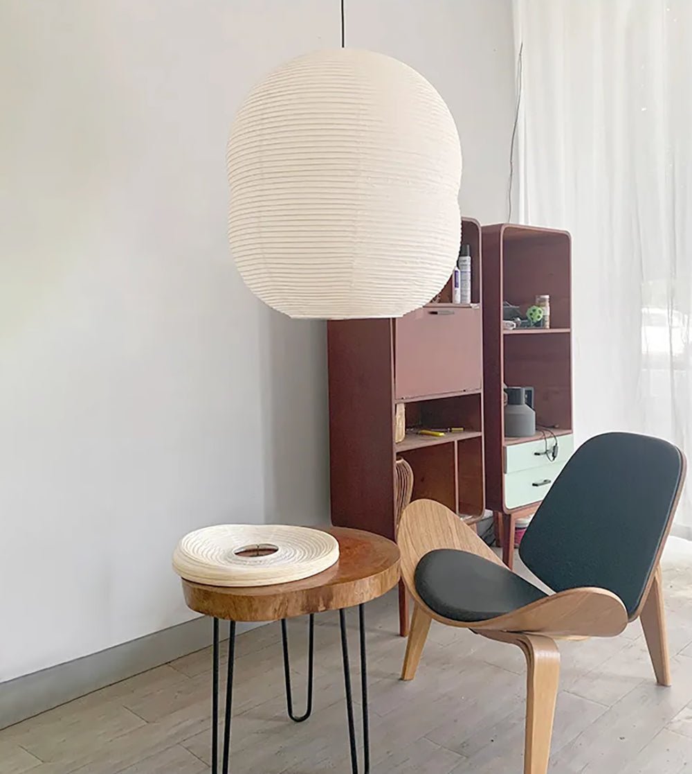Washi-Papier-Mini-Pendelleuchte – Lampe im japanischen Stil für das Wohnzimmer