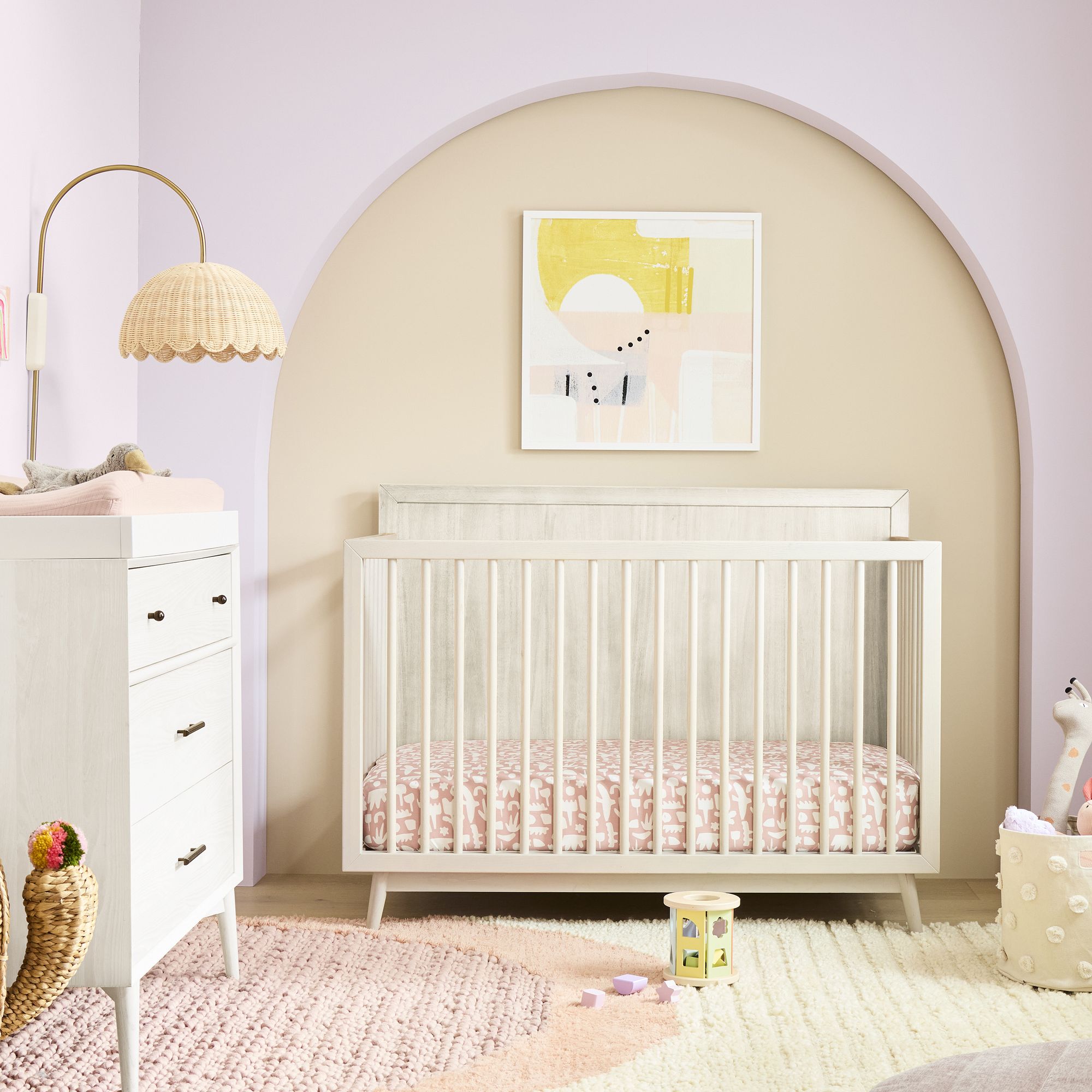 Olvara Scalloped Rattan Bubble Sconce – Wunderliche Wandlampe für Kinderzimmer