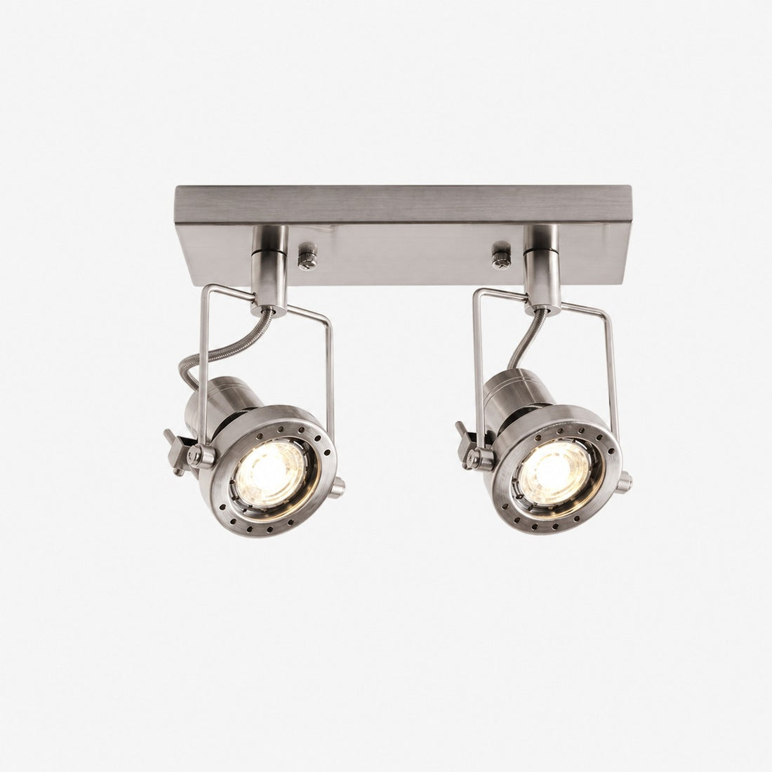 Verstellbarer Bauhaus-Spot aus gebürstetem Nickel