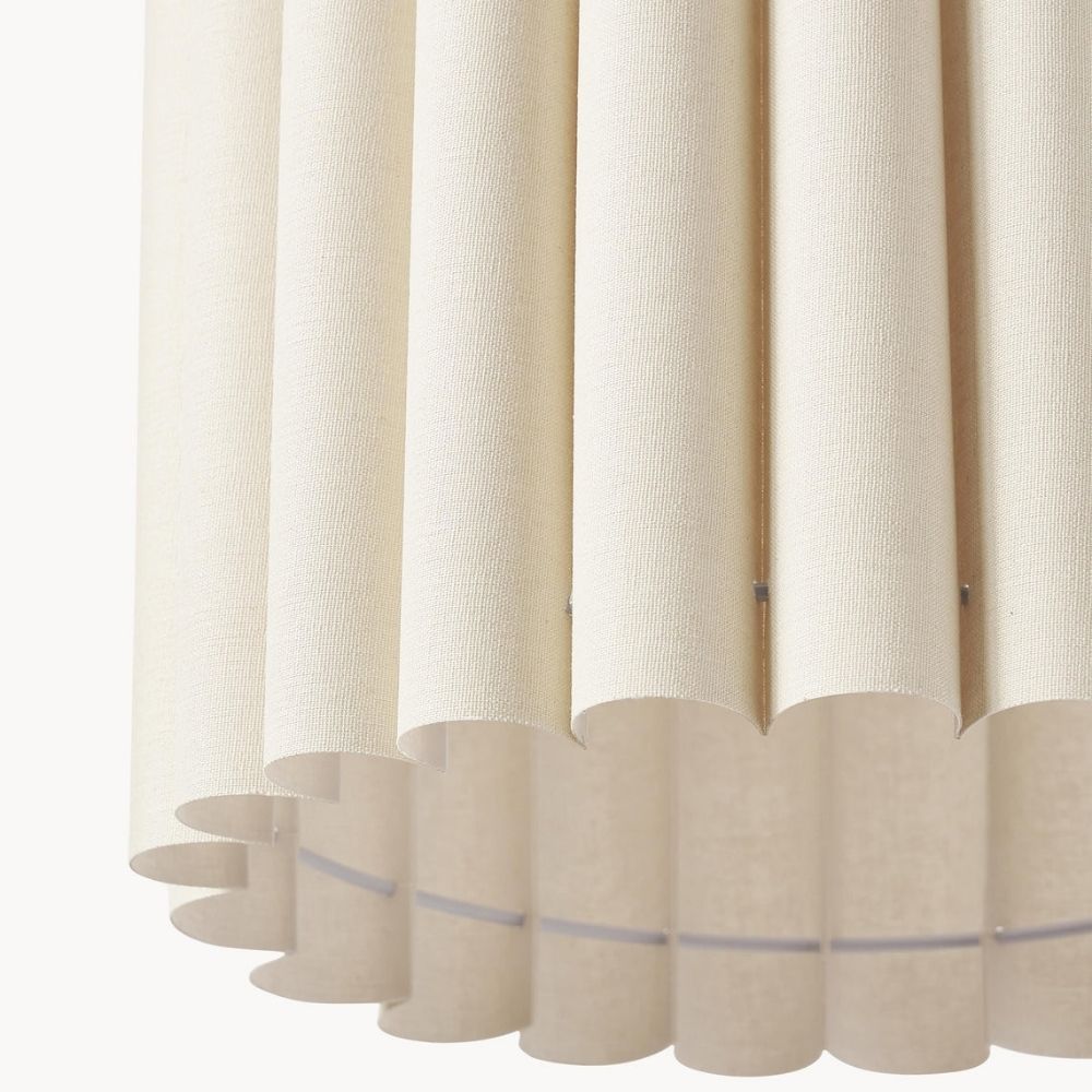 Velura Pendant Lamp - Beige Linen Shade for Dining and Living