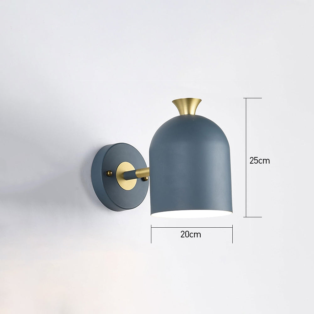 Modern Iron Wall Sconce - Slim Single Bulb Hallway Light
