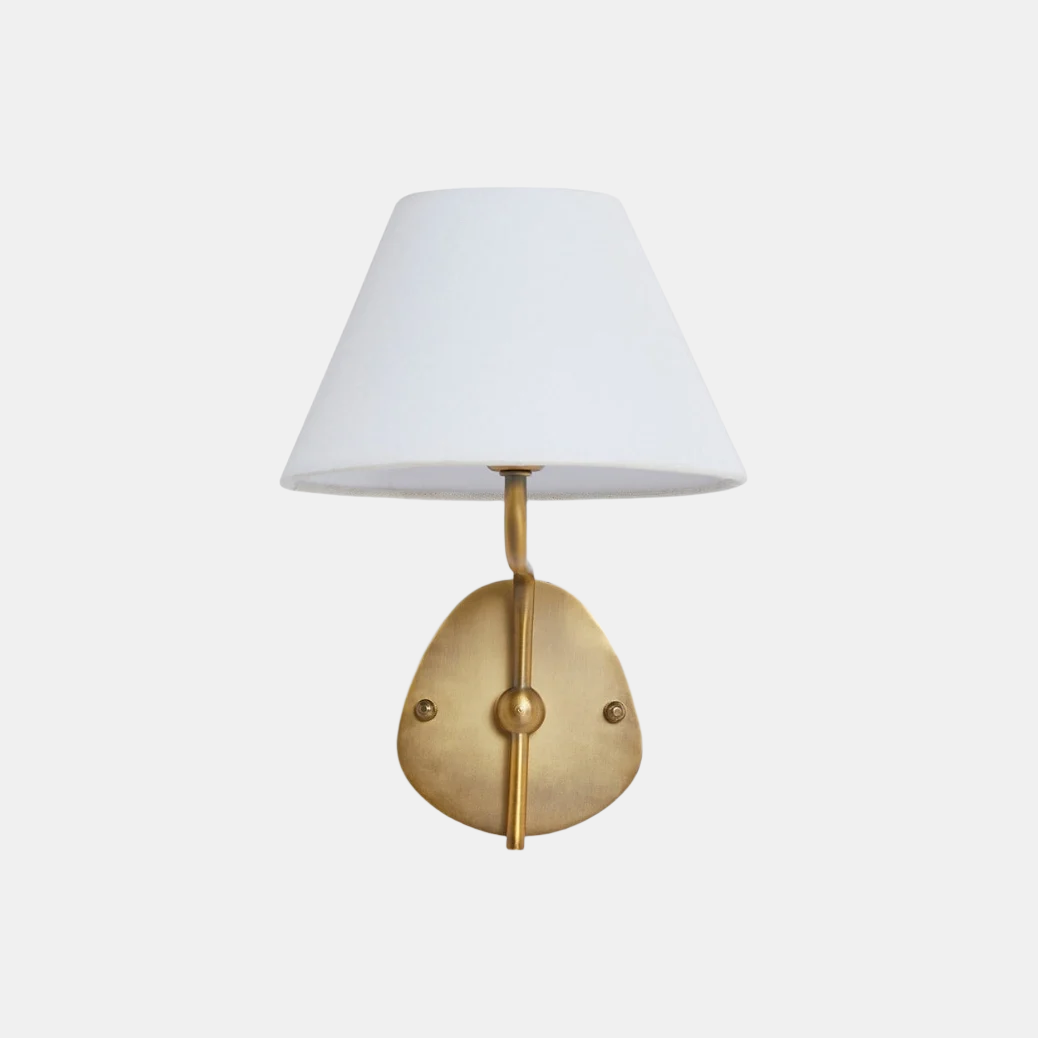 Kulo Stoff-Wandleuchte – Moderne Wandleuchte aus Leinen mit zwei Armen für das Wohnzimmer