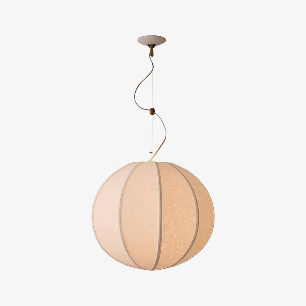 Alvian Pendant Light - Linen Shade with Adjustable Height for Cozy Dining