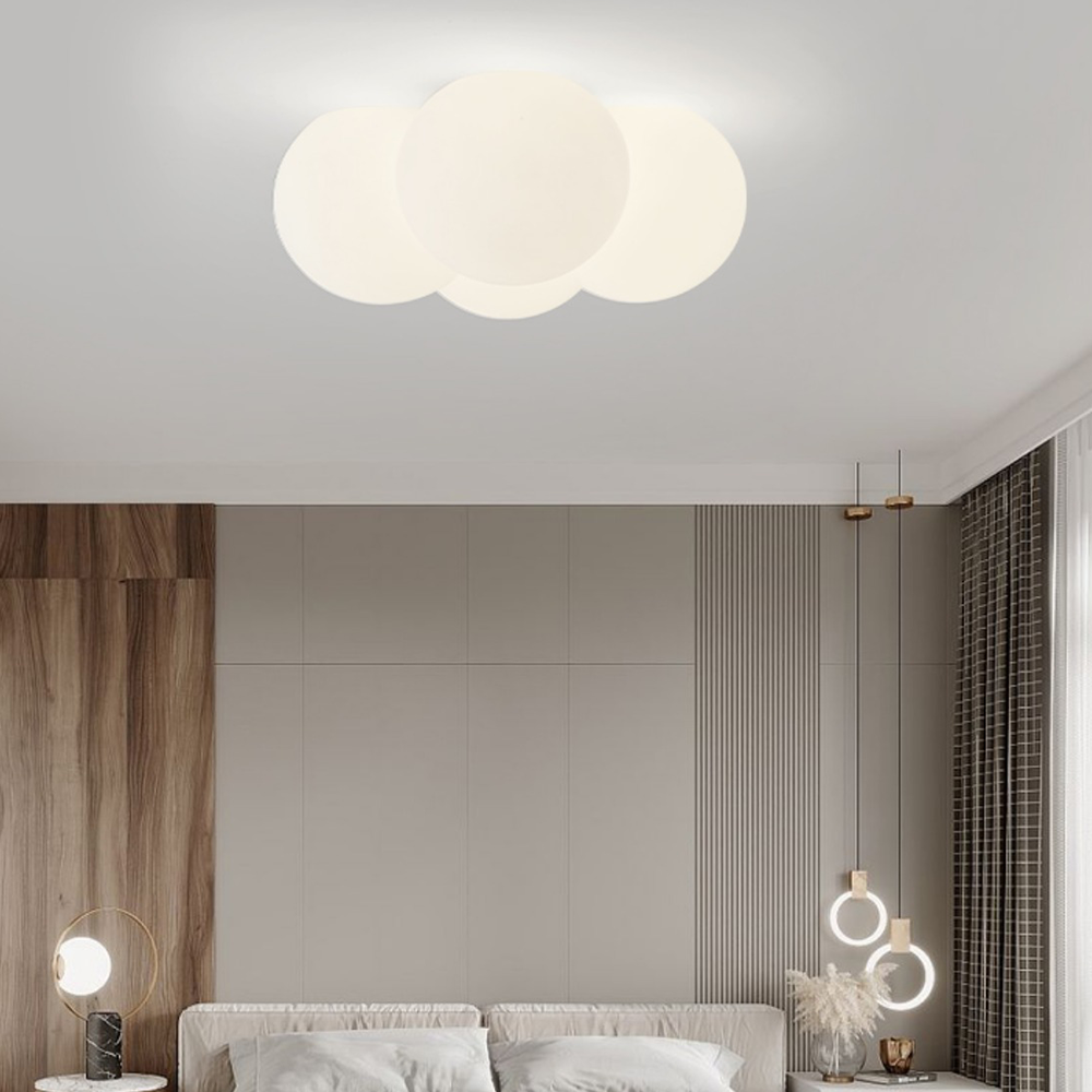 Nordic Cloud Ball Ceiling Light - Warm LED Glow for Cozy Bedroom