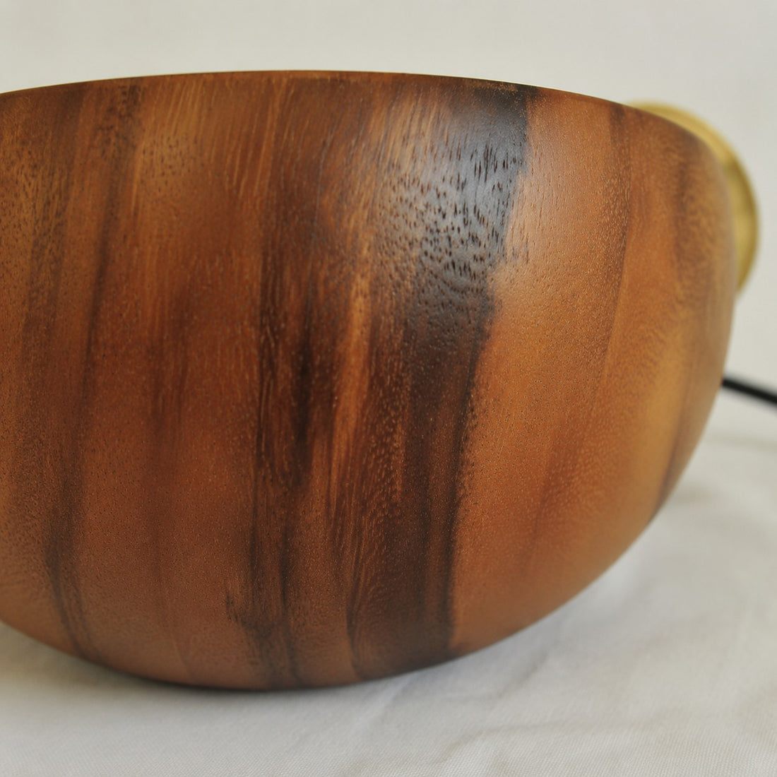Handcrafted Walnut Wood Dome Pendant Light